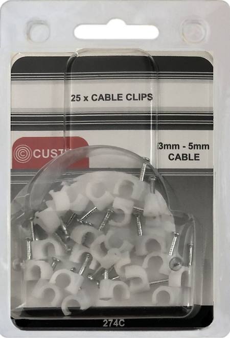 Buy CUSTOM 25 CABLE CLIPS in NZ. 