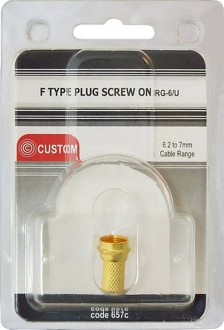 Buy CUSTOM F PLUG - SCREW ON TYPE FOR RG-6 CABLE in NZ. 