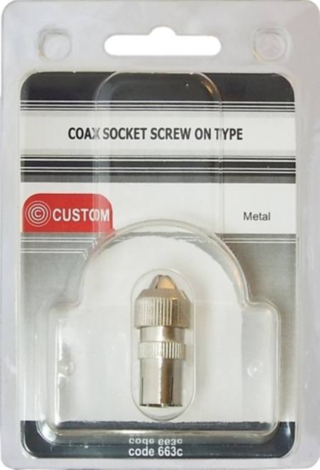 Buy CUSTOM COAX SOCKET - SCREW ON TYPE in NZ. 