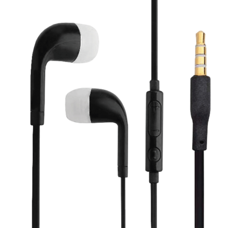 Buy EARPHONES WITH MIC/VOL CONTROL - BLACK in NZ. 