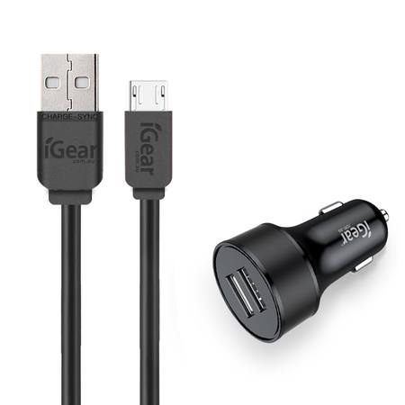 Buy CAR CHARGER - DUAL USB WITH MICRO USB CABLE - BLACK* in NZ. 