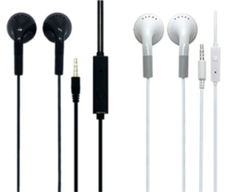 EARPHONES WITH MICROPHONE - PACK OF 2*