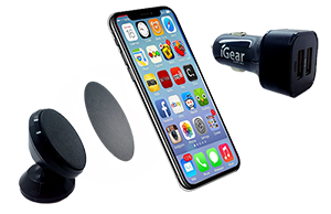 IG1889: Charger Auto 2.4A & Magnetic Phone Holder Combo - Black - IG1889_1.png