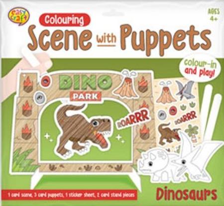 COLOUR IN SCENE KIT WITH PUPPETS - 4 ASSORTED STYLES