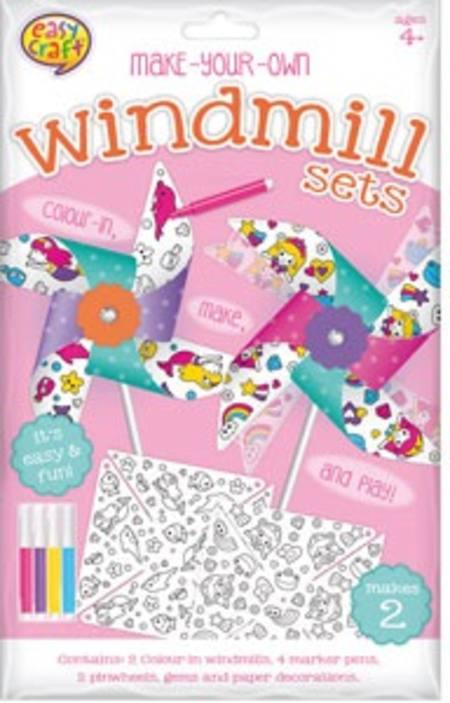 WINDMILL CRAFT KIT 2PK - 4 ASSORTED DESIGNS