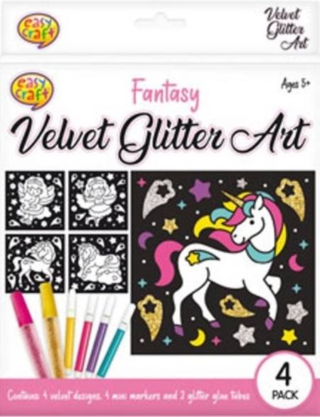 COLOUR IN VELVET - 4 ASSORTED STYLES*