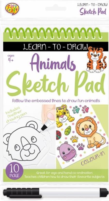 LEARN TO DRAW SKETCH PADS - 4 ASSORTED STYLES