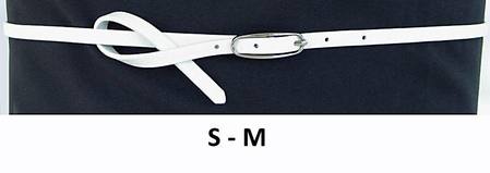 SLIM/OVAL BUCKLE - BELT  WHITE S-M*