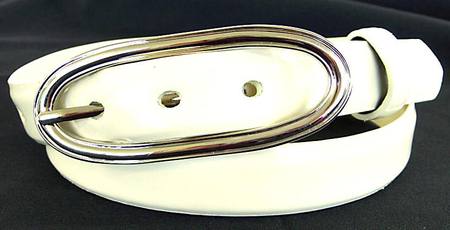 SLIM/OVAL  BELT - CREAM S-M*