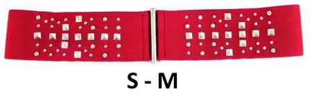 STUDS ELASTIC  BELT - RED S-M*