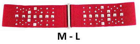 STUDS ELASTIC  BELT - RED M-L*