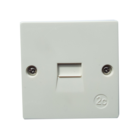 TELEPHONE SURFACE WALL SOCKET 2C CONNECTION