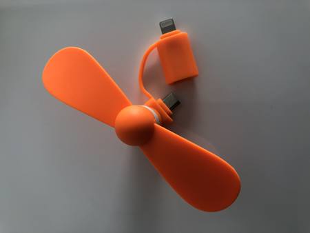 MINI FAN FOR iPhone AND MICRO USB DEVICES - ORANGE