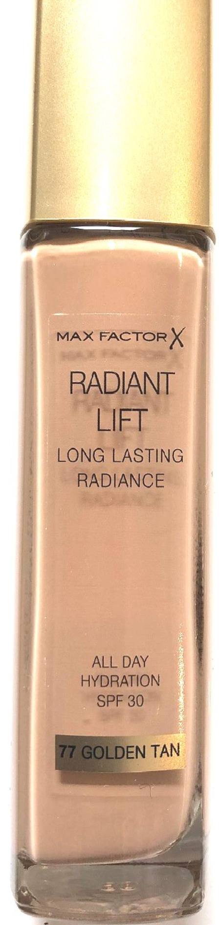 Buy MAX FACTOR 30mL FOUNDATION RADIANT LIFT 77 GOLDEN TAN SPF30 (NON CARDED) in NZ. 