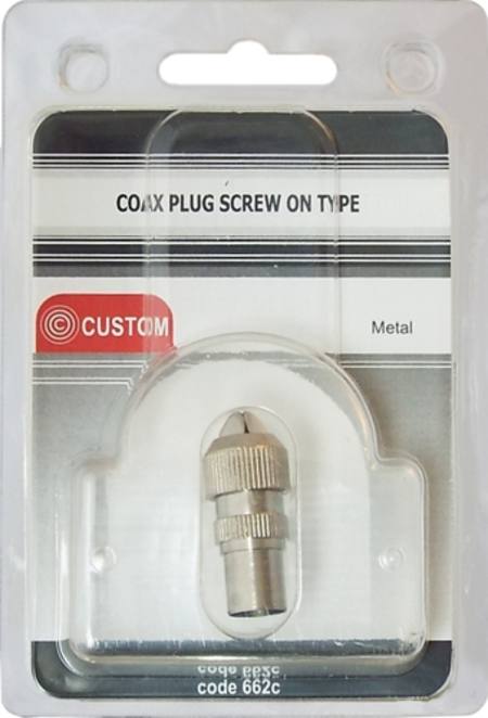 CUSTOM COAX PLUG - SCREW ON TYPE