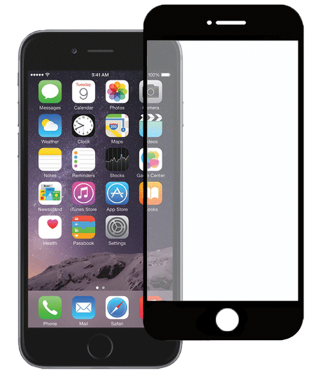 TEMPERED GLASS SCREEN PROTECTOR - iPhone 6 Plus - BLACK