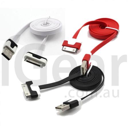 PK 3 - USB TO 30 PIN - SUIT iPhone 4/4S/iPad2 - 1M CABLE - BLACK/WHITE/RED