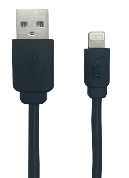 USB TO 8 PIN - SUIT iPhone MODELS 5 to 13 - 1M CABLE - BLACK