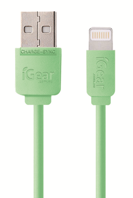 USB TO 8 PIN - SUIT iPhone MODELS 5 to 14 - 1M CABLE - LIME*