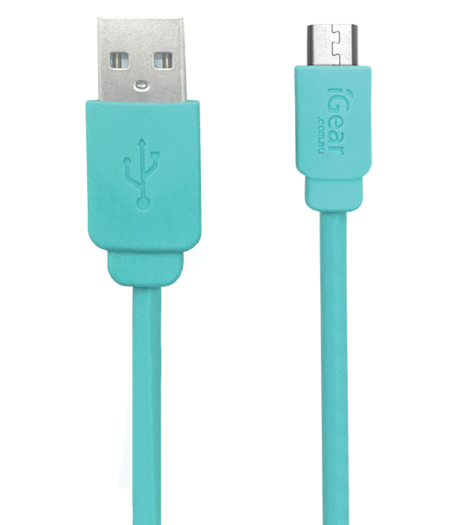 USB TO MICRO USB CABLE - 1M - AQUA