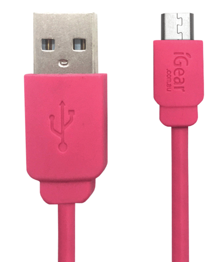 USB TO MICRO USB CABLE - 1M - PINK