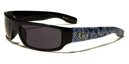 LOCS SUNGLASSES (BANDANA OUTSIDE ARM BLUE)