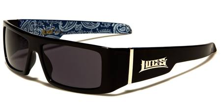 LOCS SUNGLASSES (BANDANA INSIDE ARM BLUE)