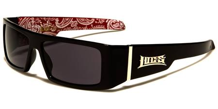 LOCS SUNGLASSES (BANDANA INSIDE ARM RED)