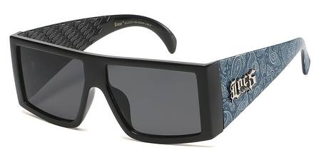 LOCS SUNGLASSES (BANDANA OUTSIDE ARM BLUE)*