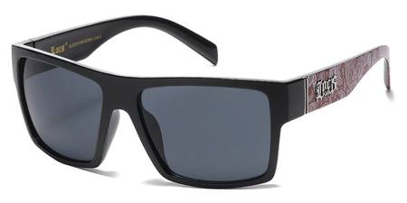 LOCS SUNGLASSES (BANDANA OUTSIDE ARM RED)