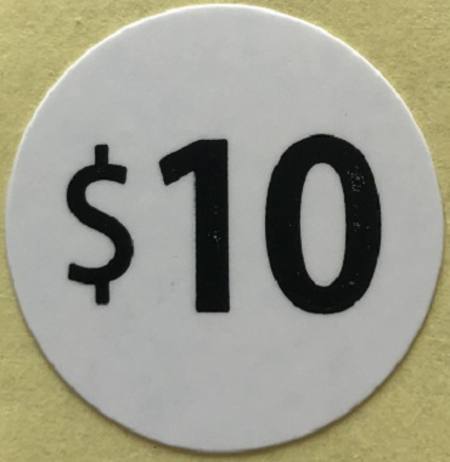Buy $10 PRICE STICKER in NZ. 
