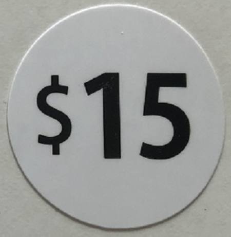 Buy $15 PRICE STICKER in NZ. 