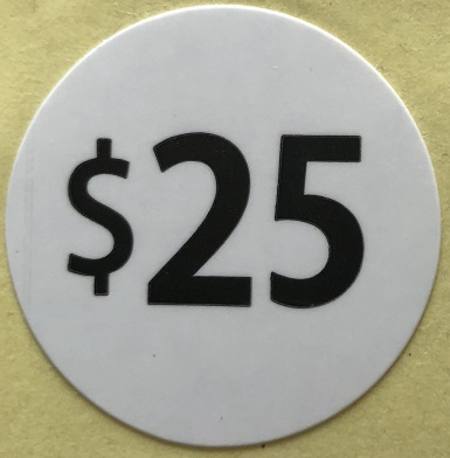 Buy $25 PRICE STICKER in NZ. 
