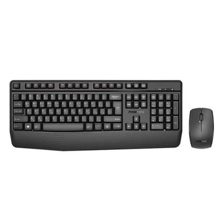 PROMATE Ergonomic Wireless Multimedia Keyboard & Mouse Combo.