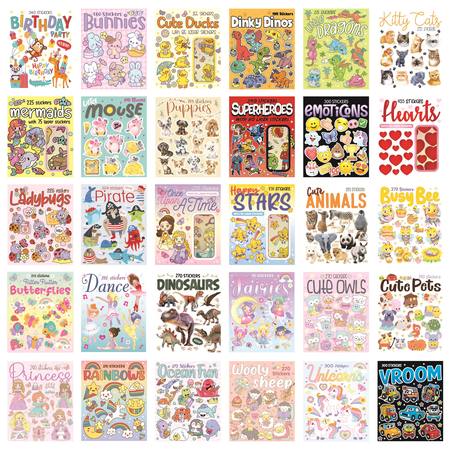 BOOK OF KIDS STICKERS - PRICE IS FOR EACH BOOK - 30 books in a carton