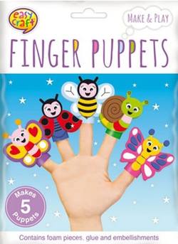 FINGER PUPPETS - FOAM - 4 ASSORTED STYLES