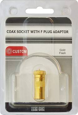 CUSTOM COAX SOCKET WITH F PLUG ADAPTOR