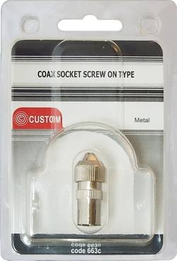 CUSTOM COAX SOCKET - SCREW ON TYPE