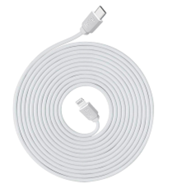 USB-C (TYPE C) TO 8 PIN - SUIT iPhone 5 TO 14 OR iPad WITH 8 PIN - CHARGE/SYNC 3M CABLE - WHITE*