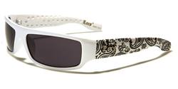 LOCS SUNGLASSES - WHITE FRAME WITH BANDANA