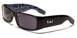 LOCS SUNGLASSES (BANDANA INSIDE ARM BLUE)