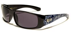 LOCS SUNGLASSES (BANDANA OUTSIDE ARM BLUE)