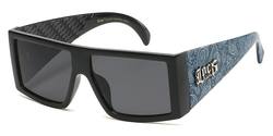 LOCS SUNGLASSES (BANDANA OUTSIDE ARM BLUE)  +