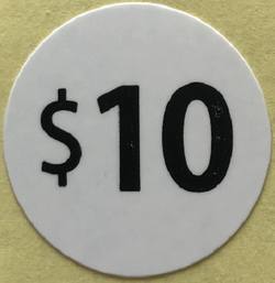 $10 PRICE STICKER