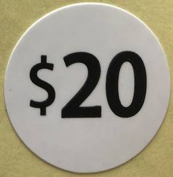 $20 PRICE STICKER