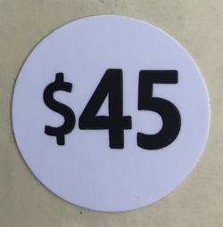 $45 PRICE STICKER